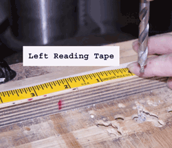 Mylar Left Reading Self Adhesive Tape Measure